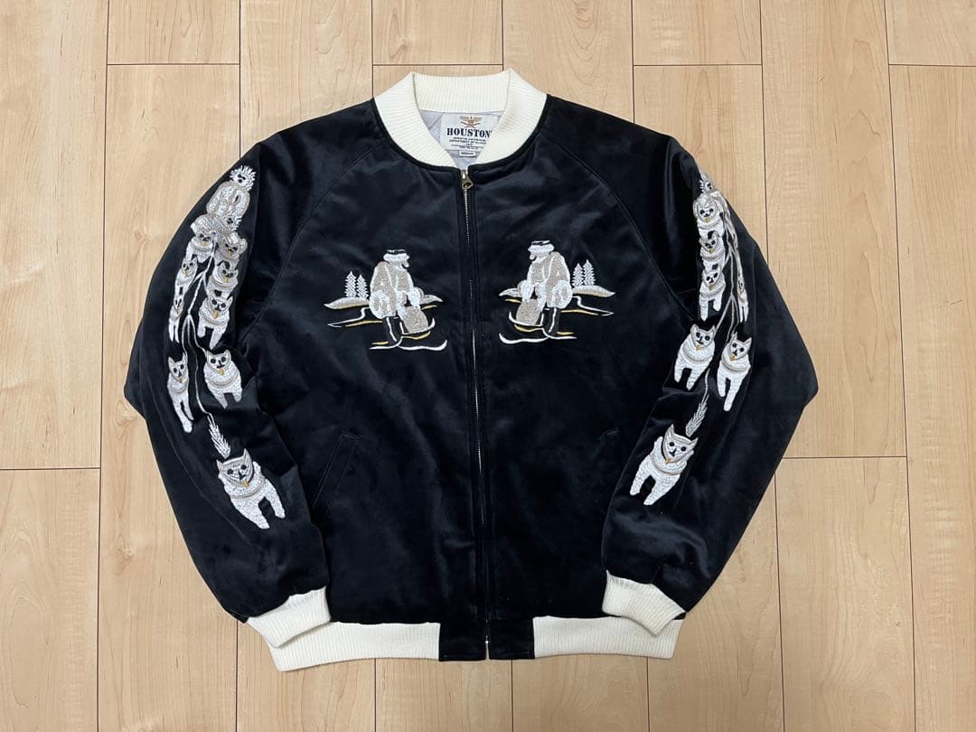 HOUSTON 別珍 スカジャン アラスカ スーベニアジャケット 鷹