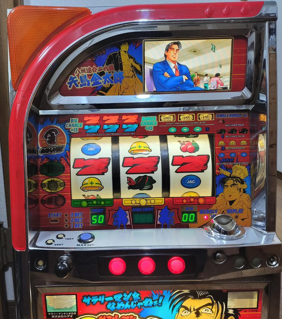 パチスロ実機】ロデオ☆サラリーマン金太郎【コイン不要機付】4号機