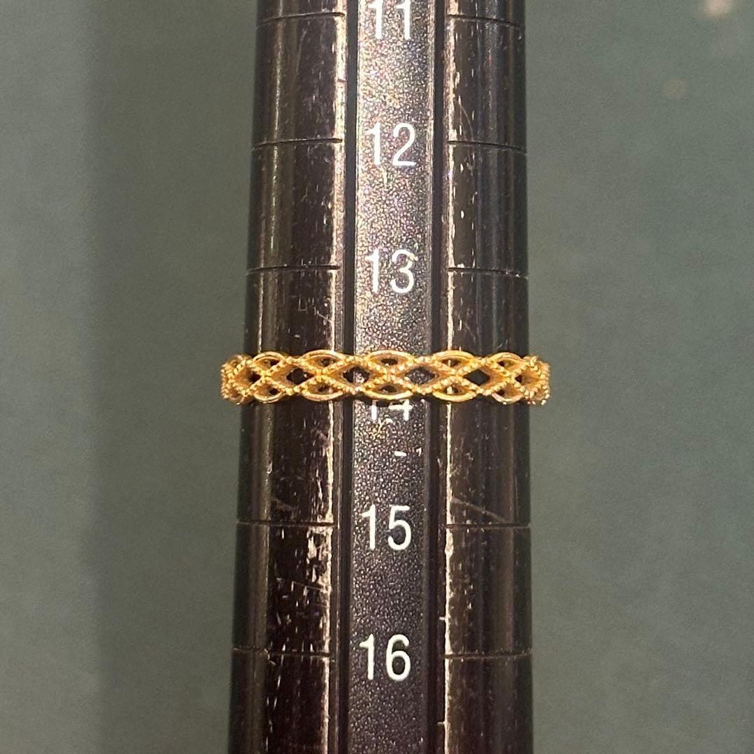 ete レース リング　K18 YG 14号 レースライン] K18YG ダイヤモンド リング（230756） ｜ women