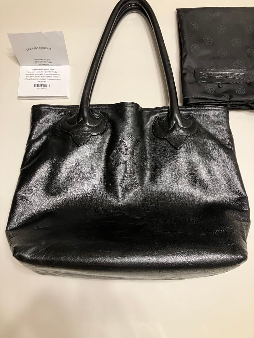 クロムハーツ FS トートバッグ セメタリーパッチ ライトレザー