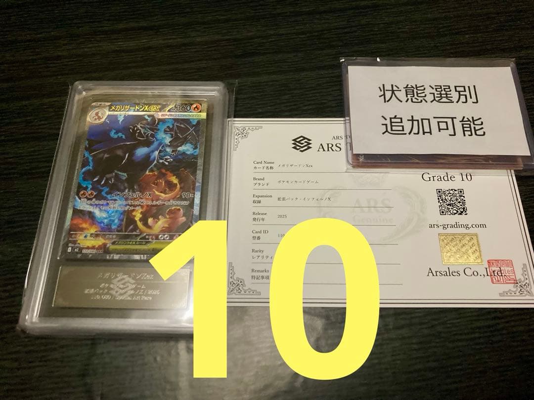 【ARS10】メガリザードンXex SAR 110/080 追加可能　鑑定書付き PSA10鑑定済〕メガリザードンXex【SAR】{110/080}