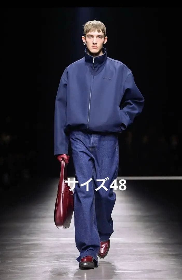 GUCCI ウールアセテート エンブロイダリー　ジップジャケット 48