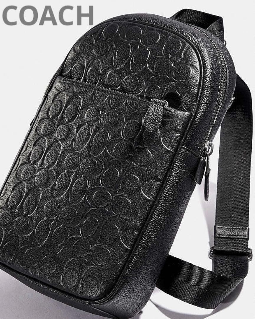 COACH シグネチャー　ボディーバック　黒　C1073 黒