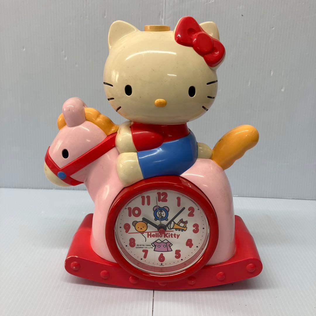 【HELLO KITTY】おしゃべり目覚まし時計　木馬キティ　当時物　希少　レア mercato-store_4550624306645