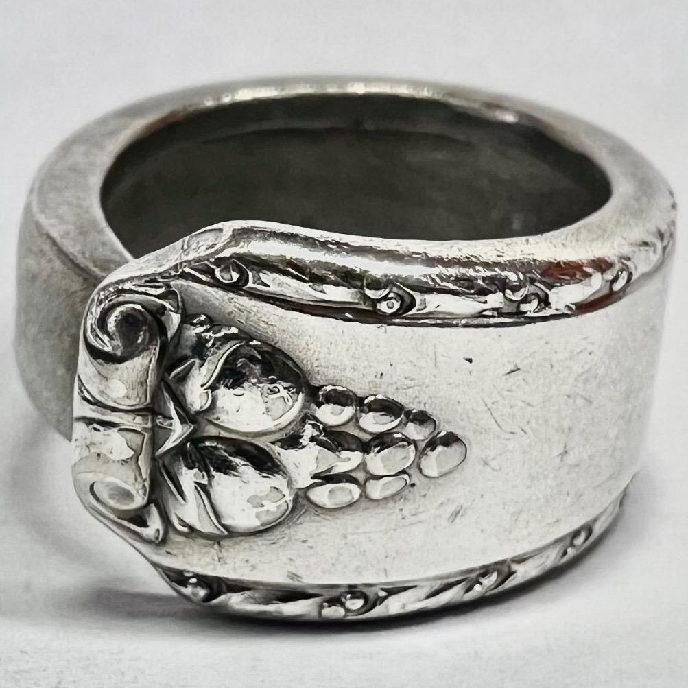 リング 14号 ビンテージ 幅広 スプーンリング USA ヒッピー CR0655