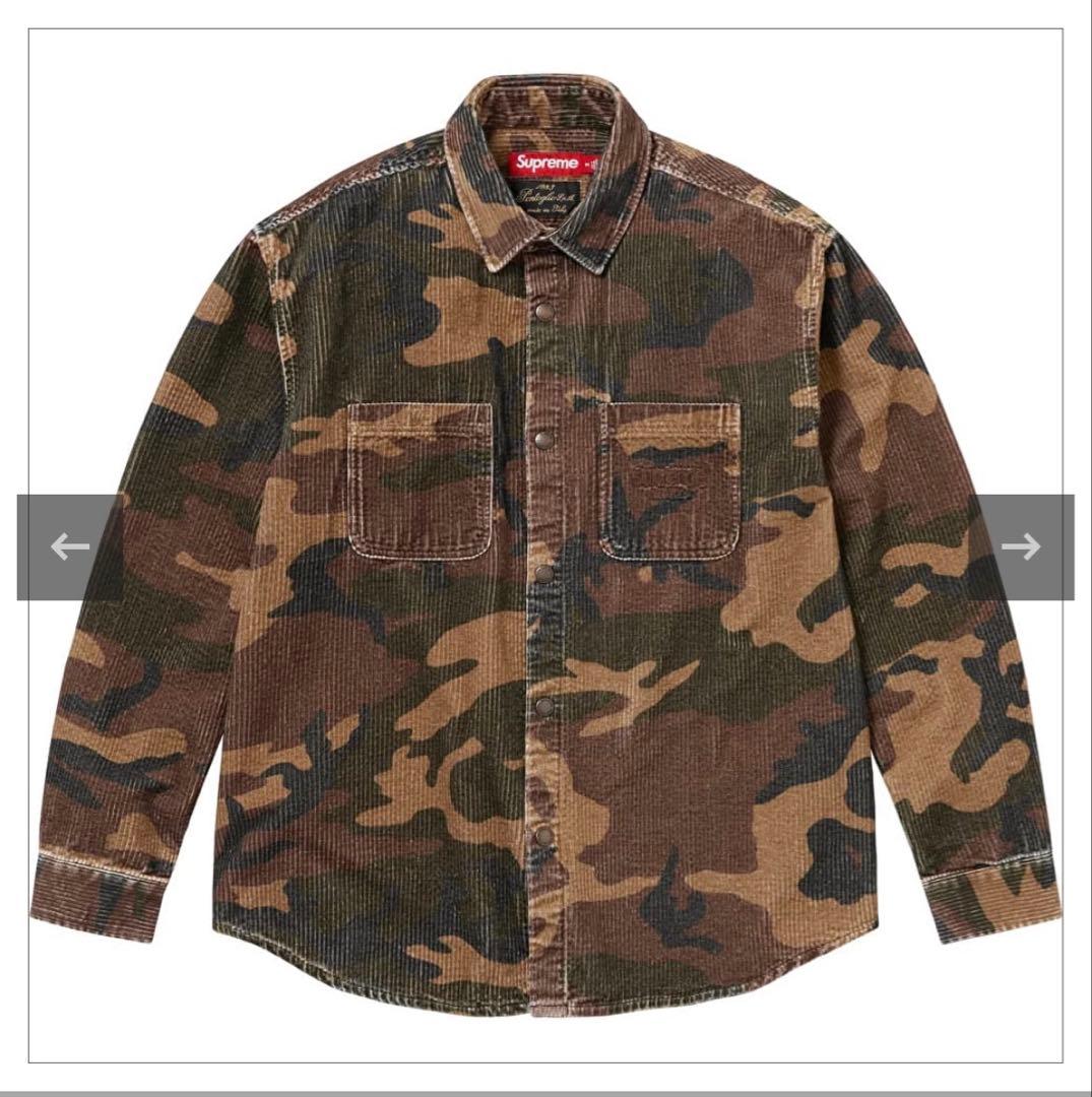 Supreme Wide Wale Corduroy Snap Shirt XL - メルカリ