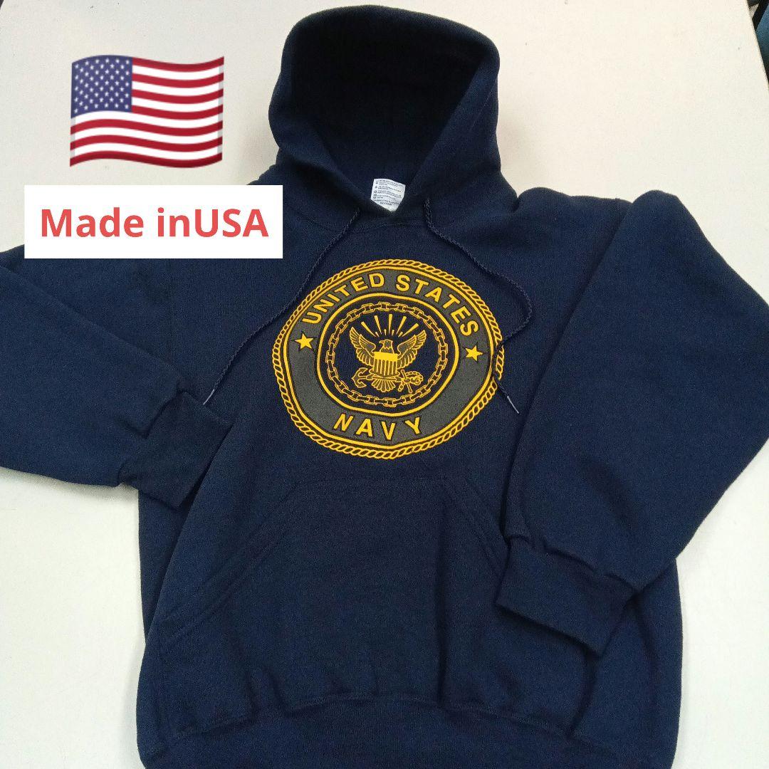 美品　アメリカ製　US NAVYアメリカ海軍　フードパーカー