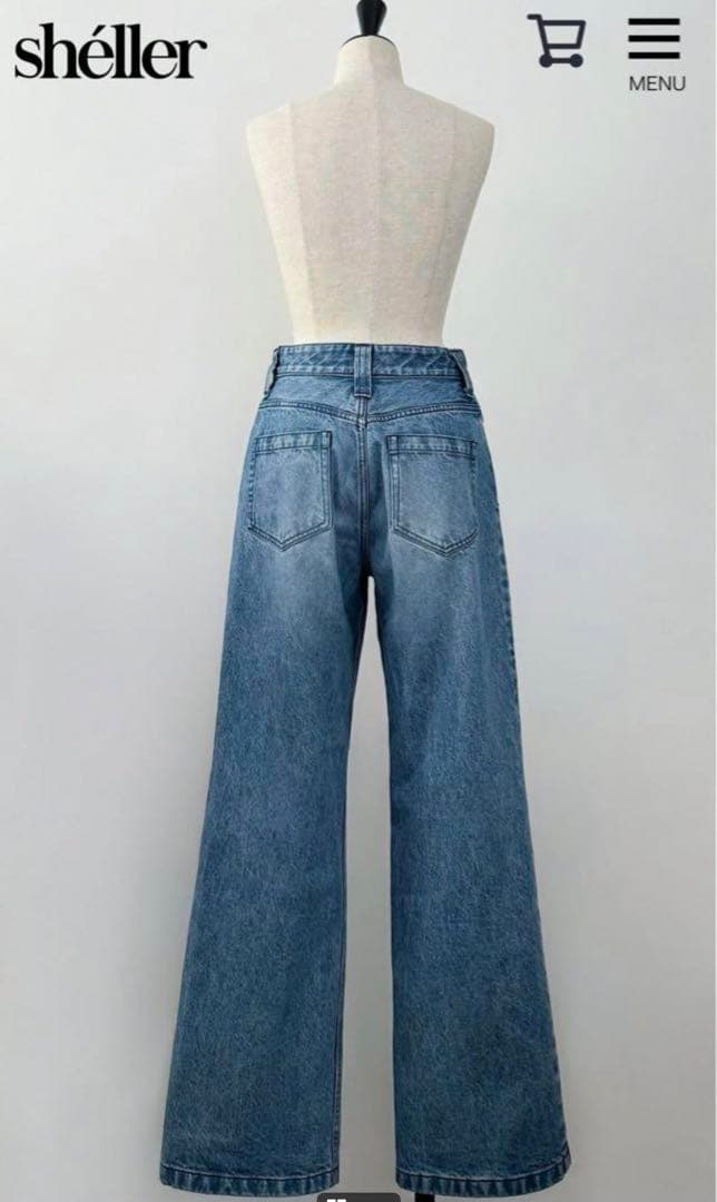 sheller シェリエOKAYAMA Crash flare denim