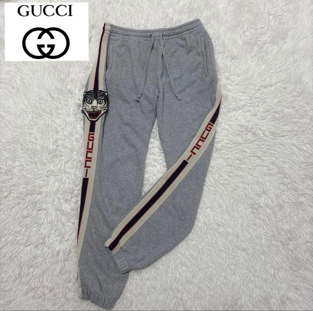 GUCCI グッチ タイガーヘッド グレー Sサイズ サイドライン