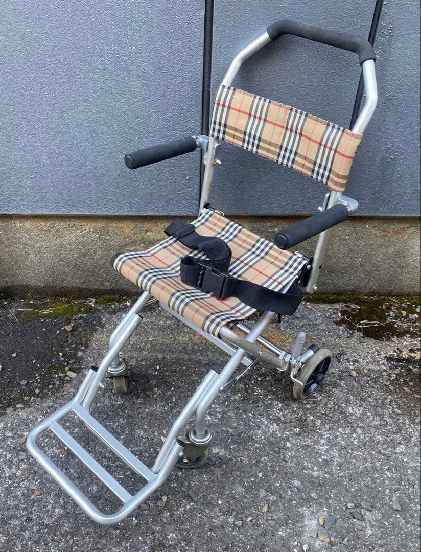 状態込み サポートカート 簡易車椅子 介護用 折りたたみ式 アルミ軽量 車いす