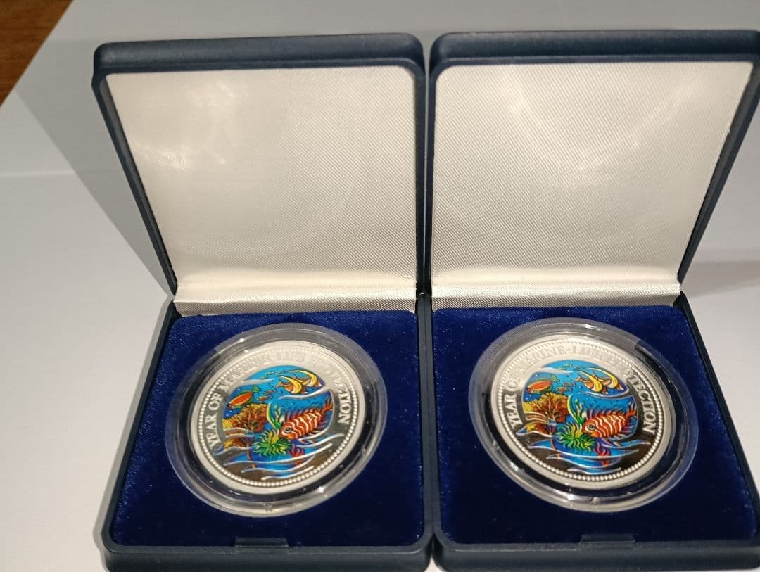 ☆掘出し物！☆パラオ共和国発行銀貨（Marine ifu Protection）