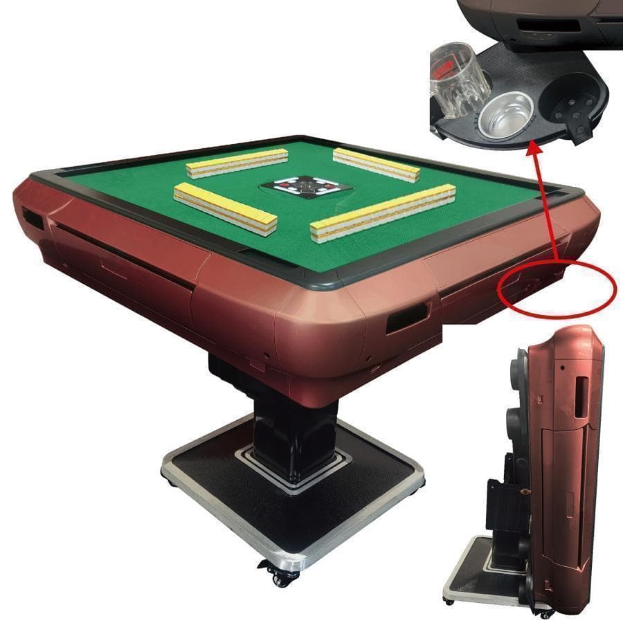 全自動麻雀卓 家庭用折りたたみ 麻雀卓 全自動卓33mm ワインレッドB2129