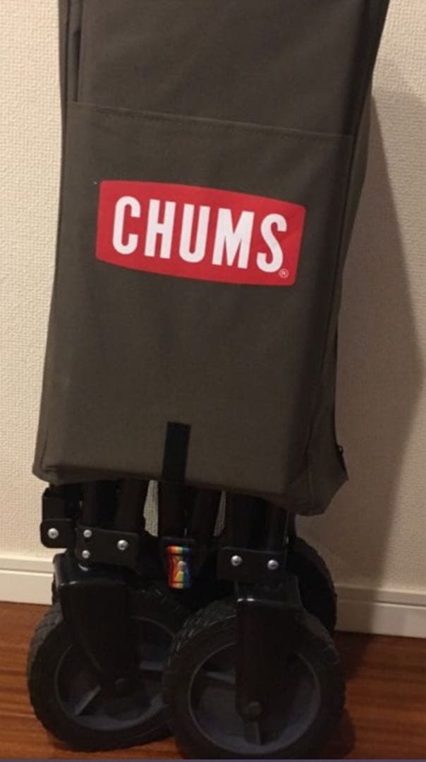 レアカラー CHUMS 折りたたみキャリーカート カーキの通販はau PAY