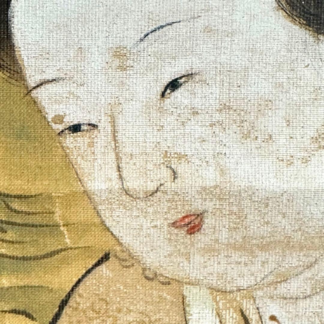 2108様感謝‼️真作 妙なる音色‼️狩野渓雲来信「琵琶仙女」掛け軸 美人