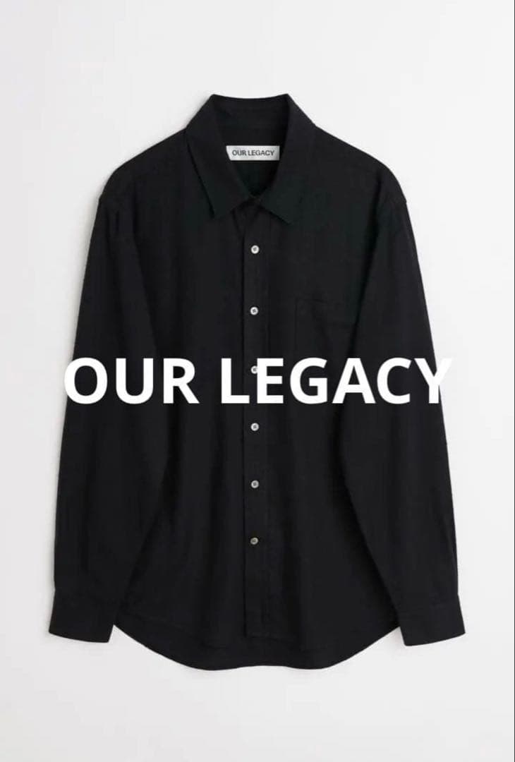 トップス OUR LEGACY CLASSIC SHIRT BLACK SILK 44 Our Legacy - Classic Shirt Black Silk