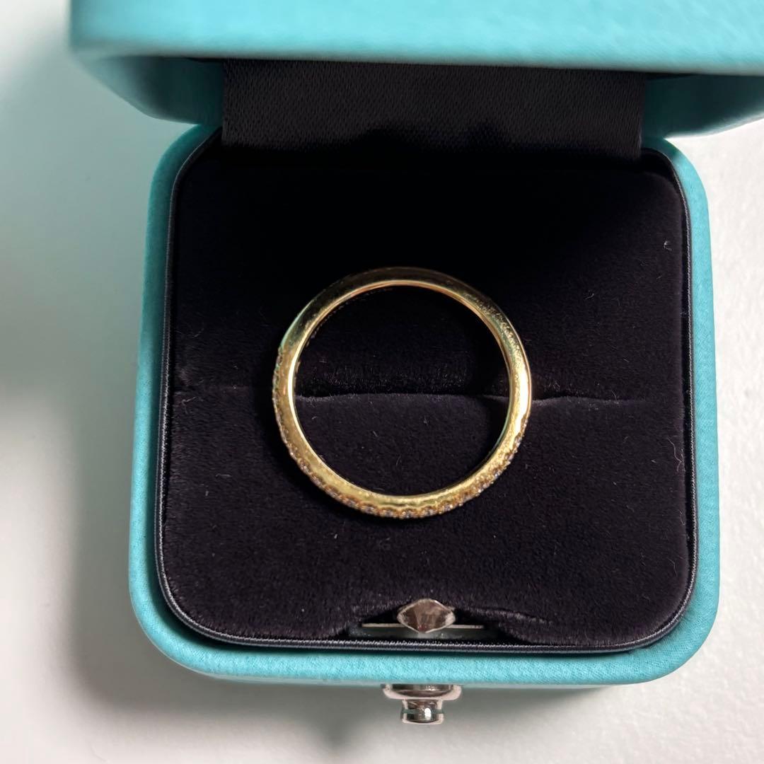 ティファニー ソレスト ハーフエタニティ リング k18 yg 10号 - メルカリ