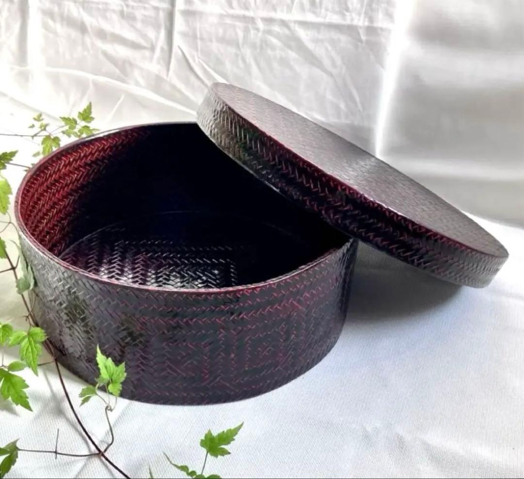 週末お値下げ✅当時物✅籃胎漆器/亀甲茶櫃/伝統工芸品 年末お値下げ✓当時物✓籃胎漆器/亀甲茶櫃/伝統工芸品