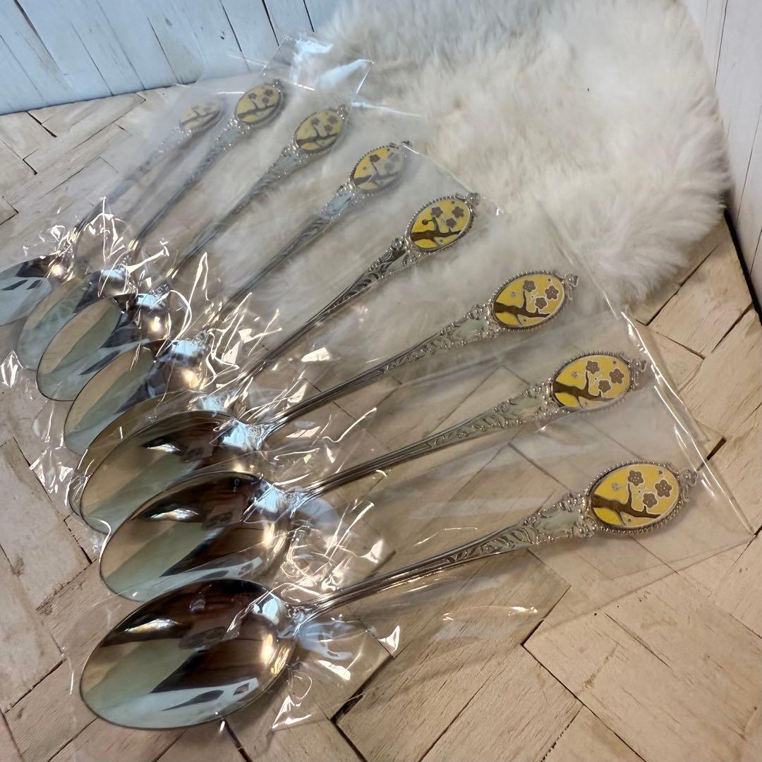 未使用♡シルバー925♡梅柄♡七宝焼スプーン♡8本セット 銀製カトラリー 本七宝・誕生花スプーン5本入・銀製品・銀食器 : 銀食器・銀製器の老舗