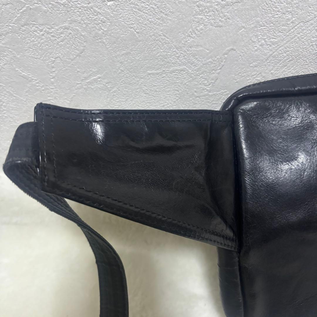 名作廃盤【PORTER】スクエア オールレザー ウエストポーチ ボディバッグ