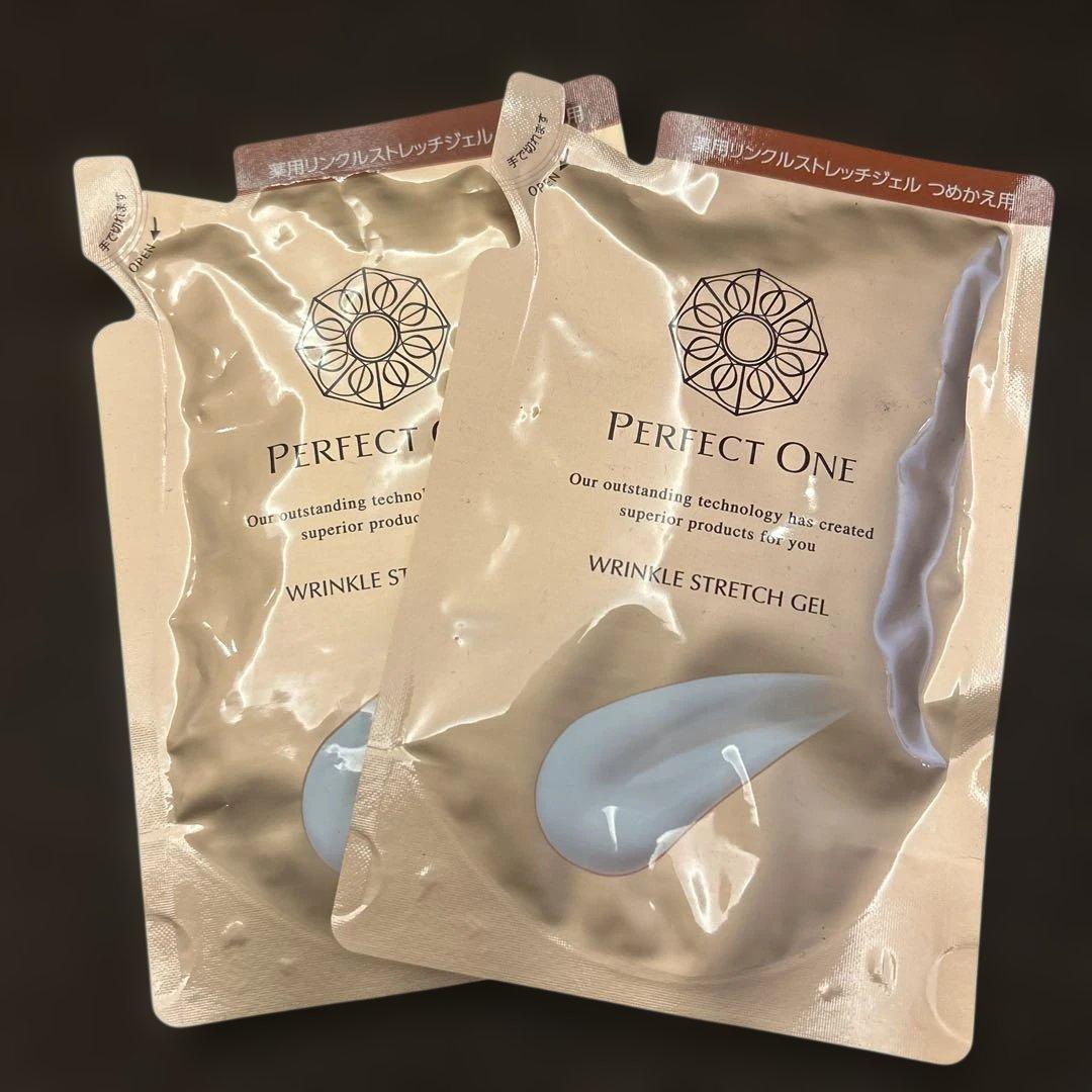 パーフェクトワン　薬用リンクルストレッチジェル　50g つめかえ用　2袋セット 新品】パーフェクトワン 薬用リンクルストレッチジェル 詰替 50g 2袋
