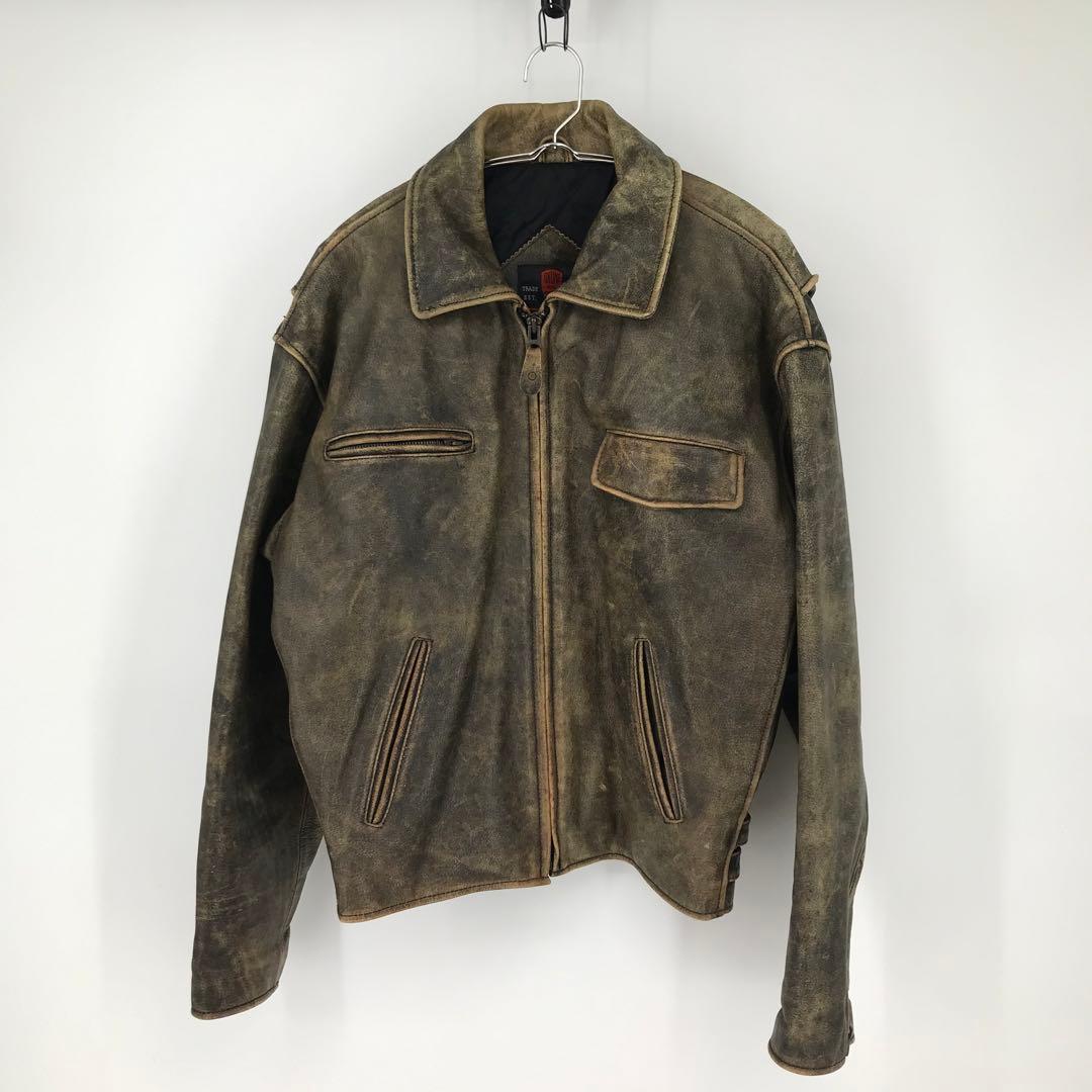 G.S.C ON TIME　レザージャケット　L　ライダース　ブラウン 2026年最新】g.s.c.on time レザージャケットの人気アイテム - メルカリ