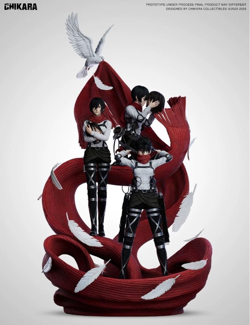 進撃の巨人 エレン ミカサ フィギュア ガレージキット