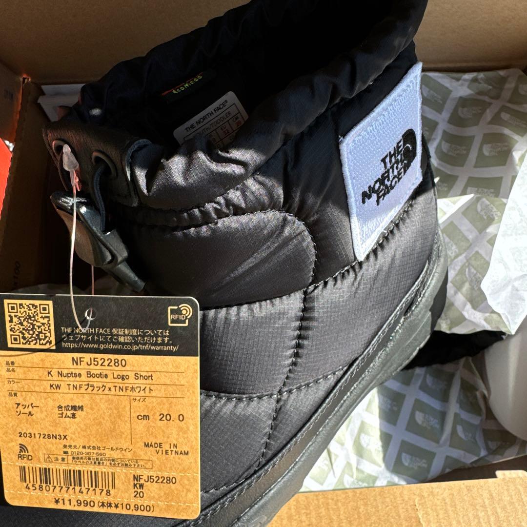 新品THE NORTH FACE 20.0cm ブラック