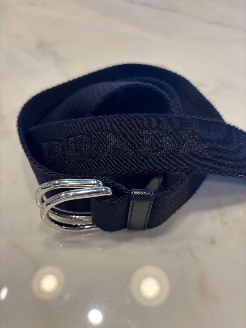 PRADAリングベルトダークネービー