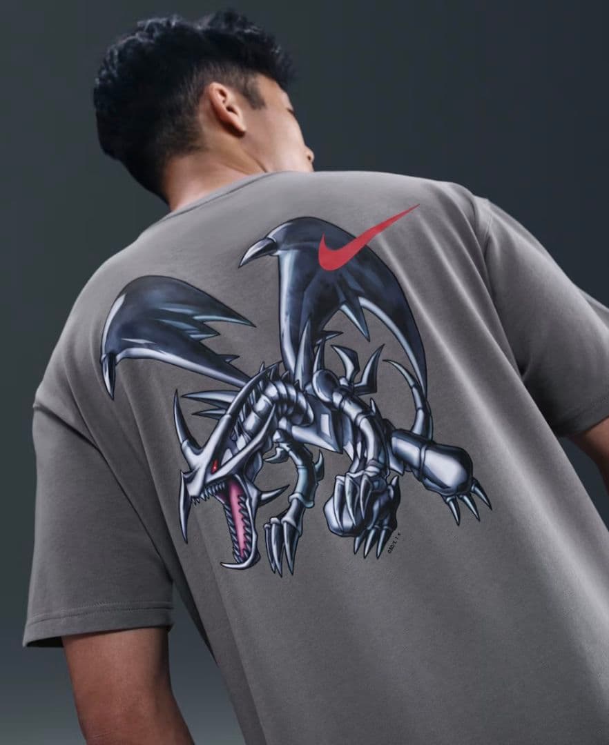NIKE ナイキ 遊戯王 レッドアイズ 日本限定 Tシャツ Lサイズ グレー