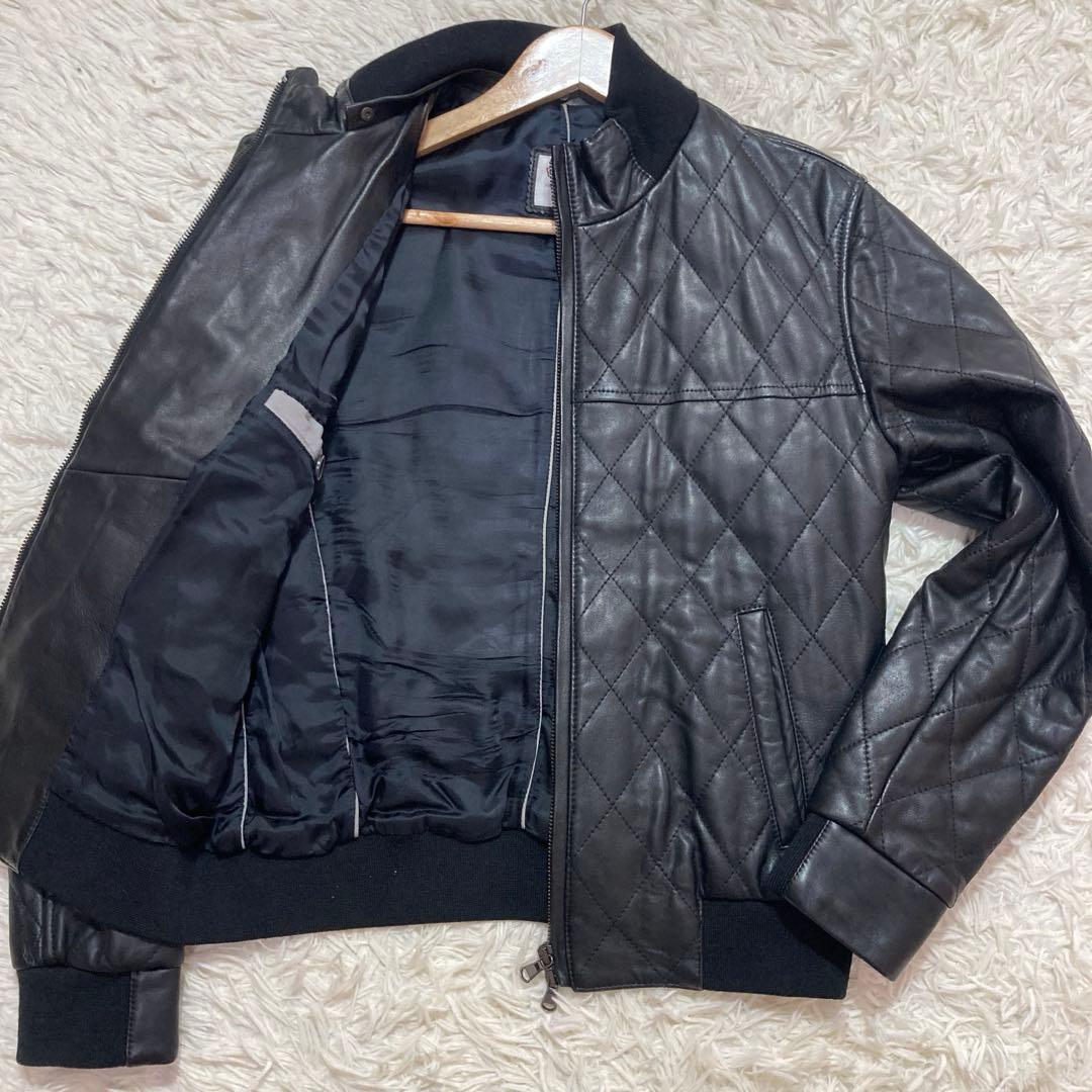 極美品　EMMETI ライダースジャケット　シングル　羊革　キルティング　46 Brilla per il gusto（ブリッラ ペル イル グスト）【別注】EMMETI