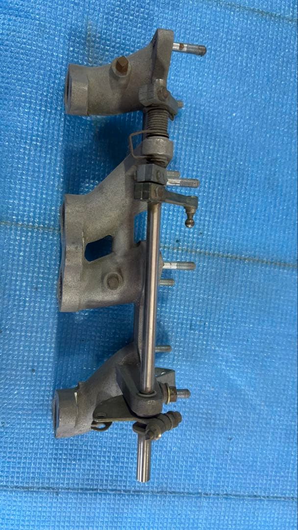 4ag用　ソレックス　ウェーバーインマニ 3穴ブルーリンクレバー 10Φ アルミ製 インマニリンケージ部品 SOLEX