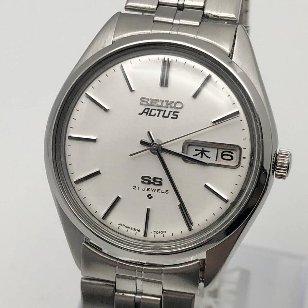 美品・稼働 SEIKO セイコー 6306-7010 アクタス 自動巻き 腕時計