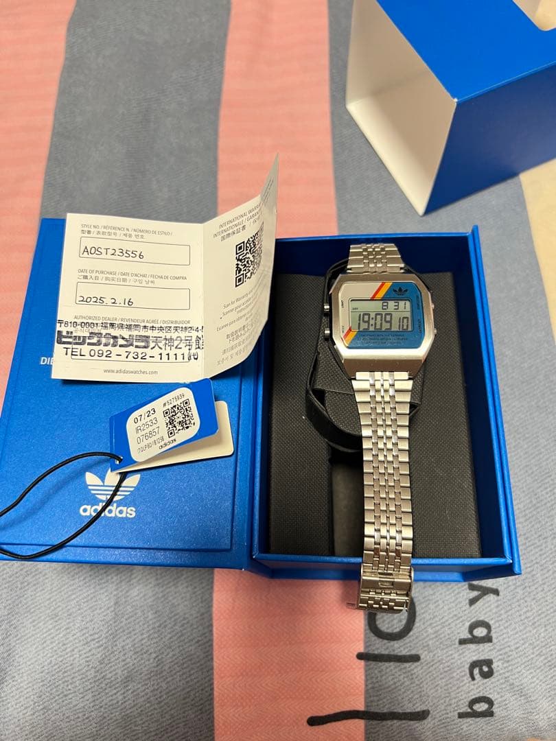 adidas デジタル腕時計 A0ST23556シルバー