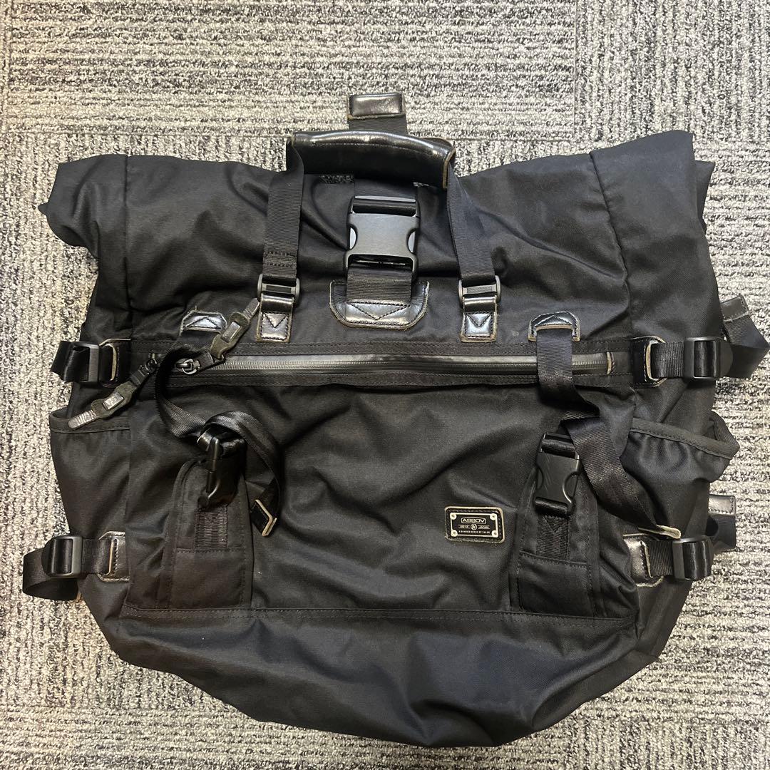 アッソブ 2way メッセンジャー トート バッグ as2ov ブラック AS2OV（アッソブ） 正規品1年保証 ショルダートート トートバッグ