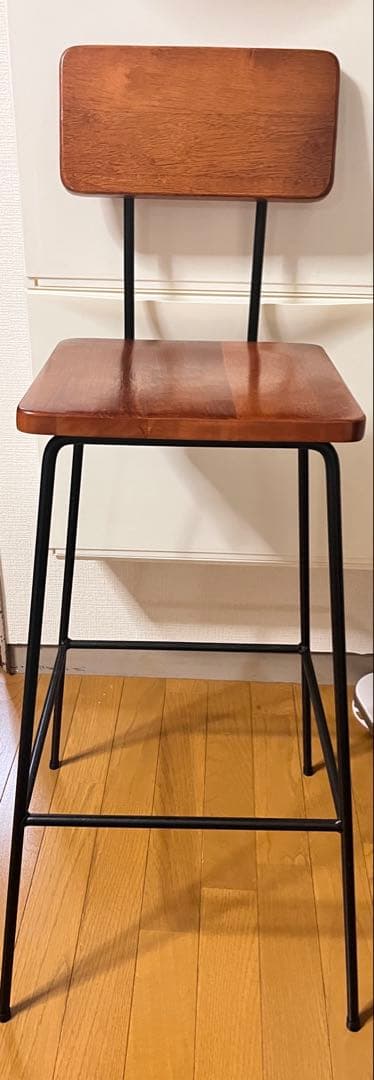 シンプル&モダン　アイアン　バーチェア1脚