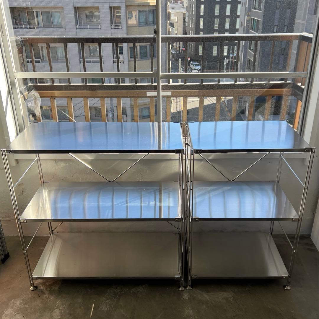 無印良品 ステンレスユニットシェルフ セット ステンレスユニットシェルフ ステンレス棚セット ワイド 小 | 無印良品