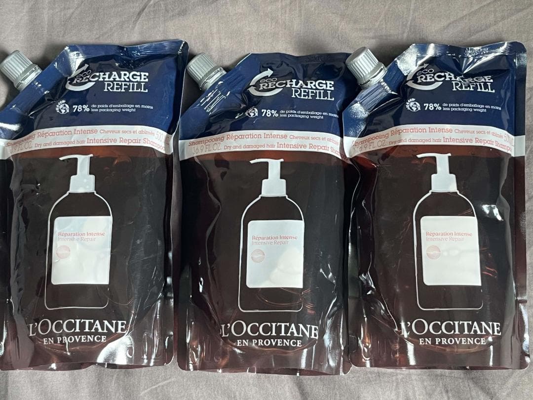L'OCCITANE リペアリングシャンプー エコリフィル 500ml　×　3点