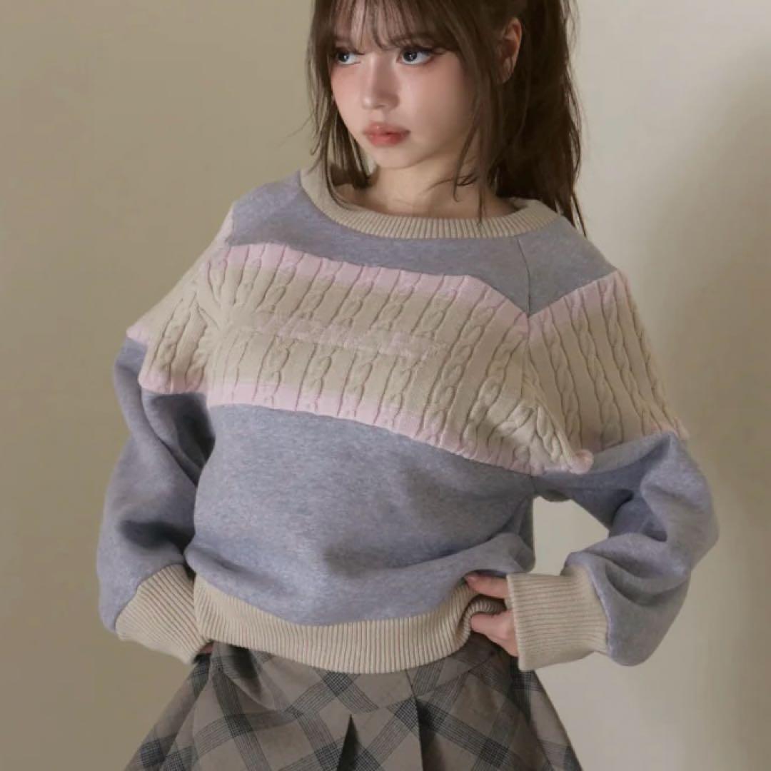 トップス andmary Logo loose sweat