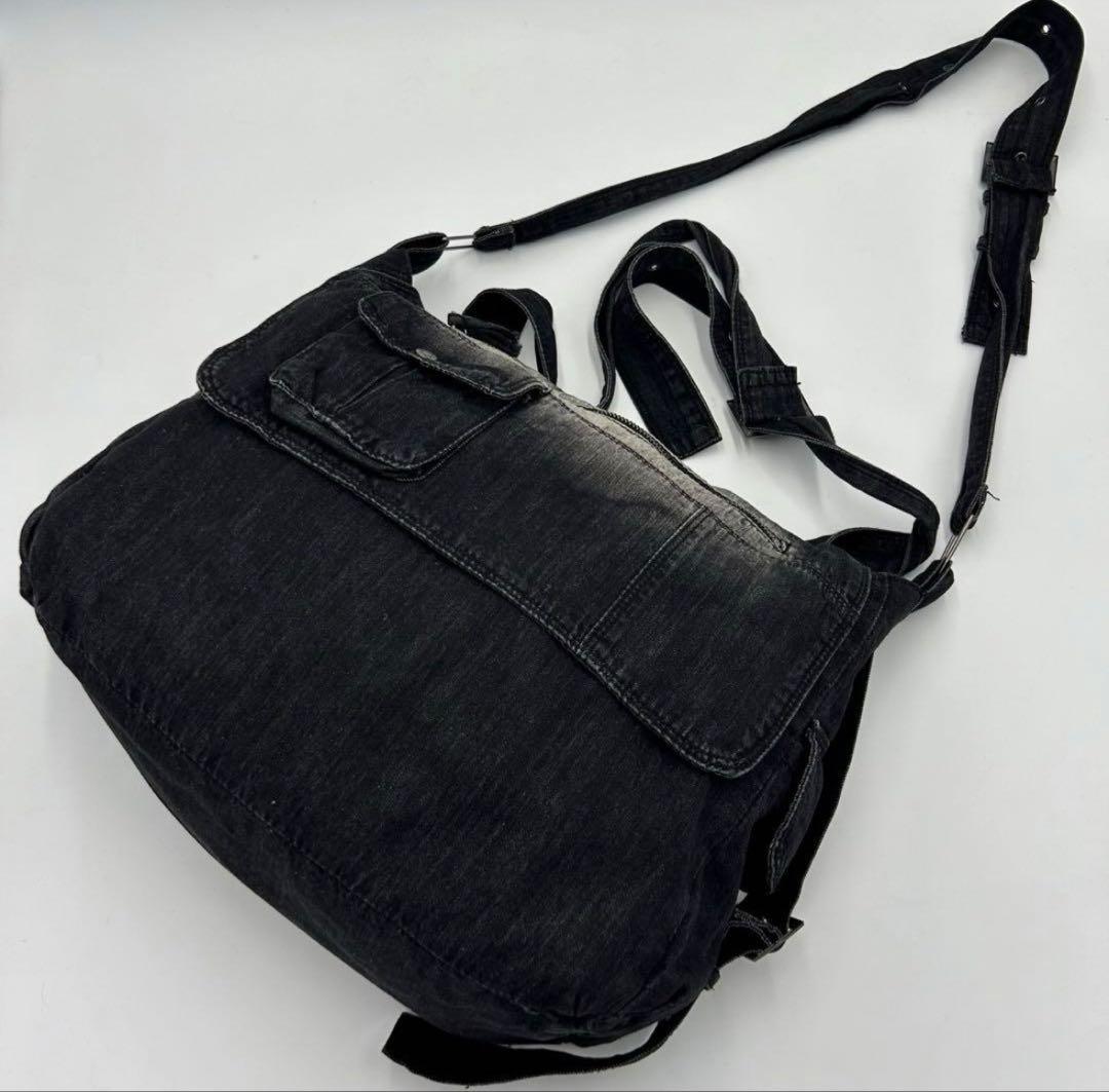 美品】Jaded London ショルダーバッグ デニム メッセンジャーバッグの