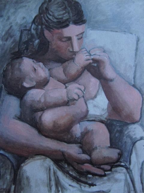 パブロ・ピカソ、母子像、希少な画集より、状態良好、新品高級額