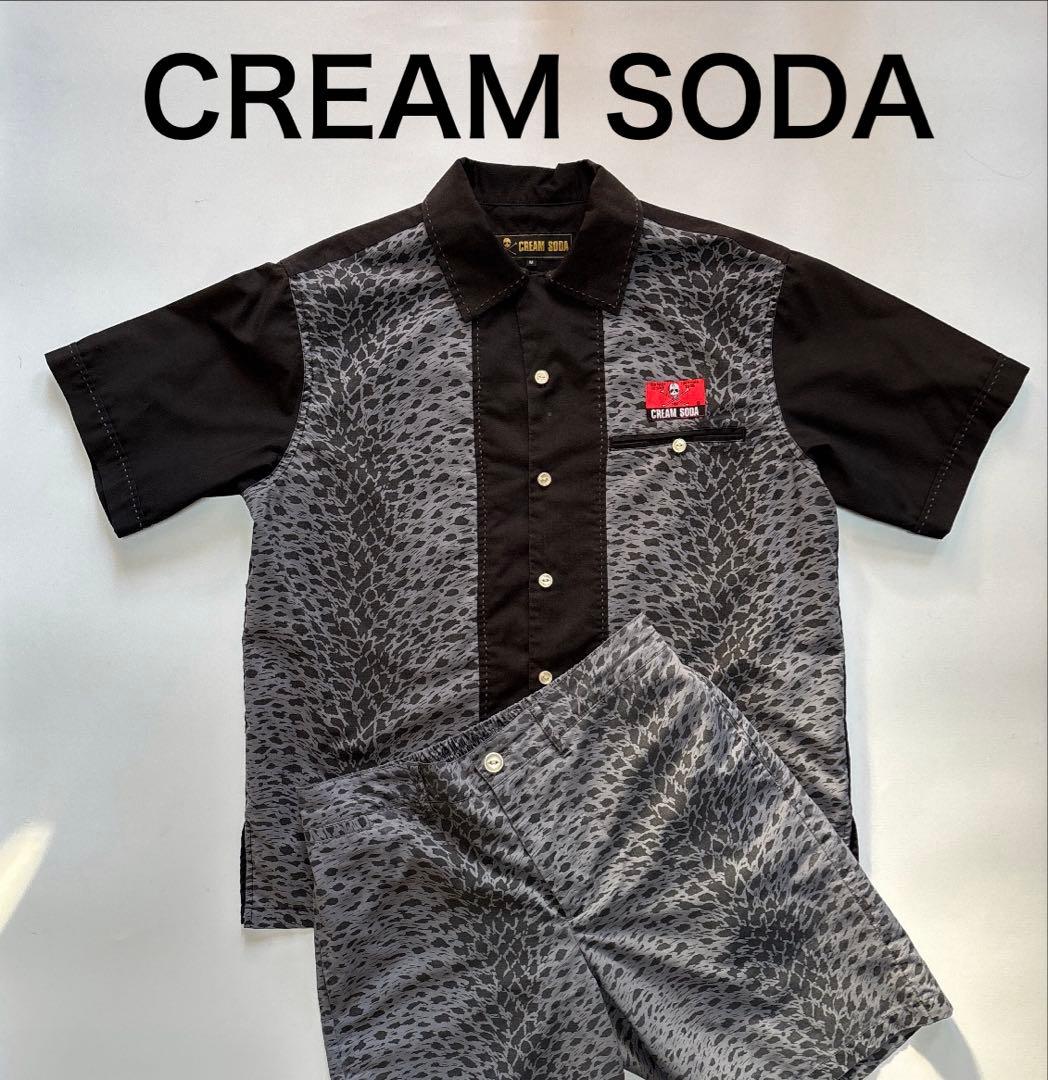 希少！　クリームソーダ　ピンクドラゴン　ブラックキャツ　シャツ　パンツ