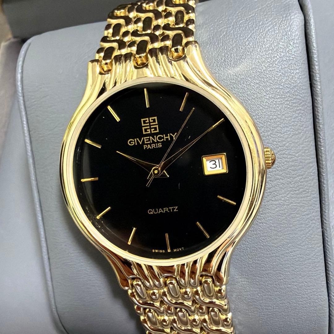 希少】GIVENCHY ジバンシィ ヴィンテージ 腕時計 ゴールド 稼動品