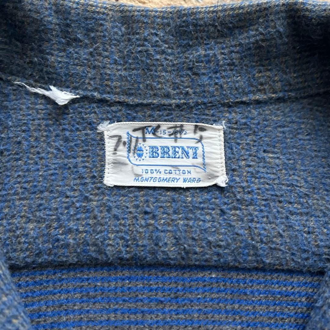 60s brent ネルシャツ ボックス コットン チェック 検 50s 40s - メルカリ