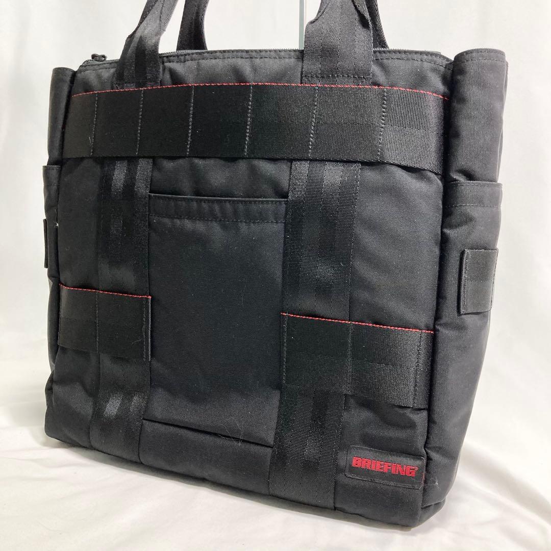 ブリーフィング プロテクション トートバッグ ロゴ 大容量 多機能 A4可 黒