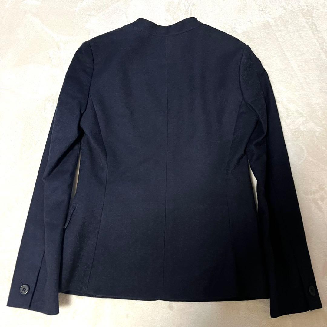 洗える PLSTスラブストレッチカラーレスジャケットパンツセットアップ