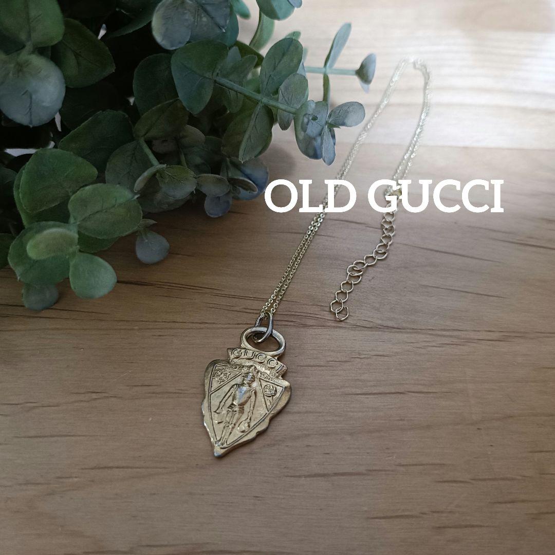 【美品】オールドグッチ クレストチャーム ネックレス OLDGUCCI