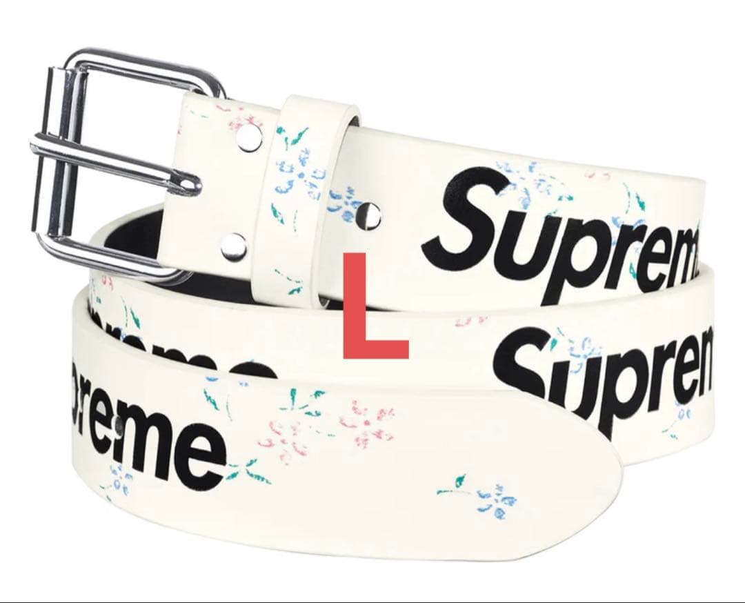 小物 Supreme Repeat Leather Belt Floral