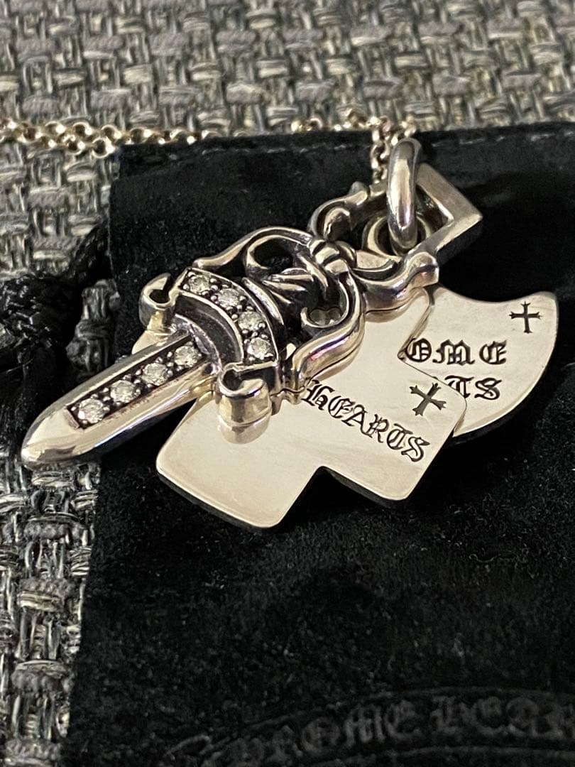 クロムハーツ☆スリートリンケッツ純正パヴェダイヤ 国内正規品未使用　超超レア☆