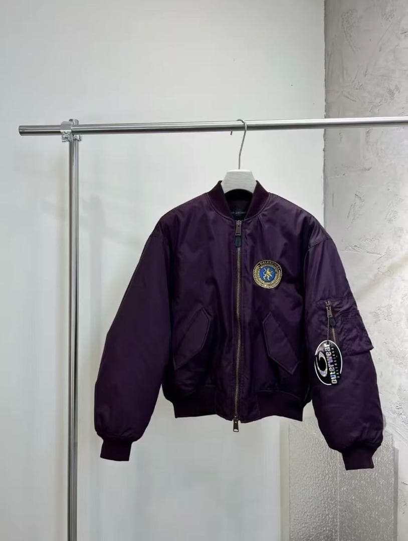Balenciaga FW25パープル MA-1ジャケット Felix the cat A-type MA-1 Jacket ユニセックス 男女兼用 MA-1