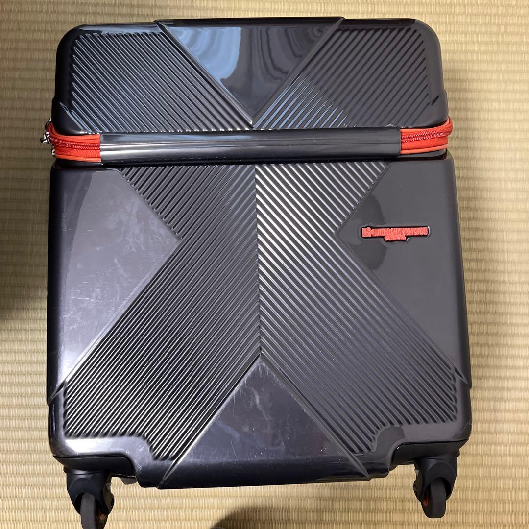HIDEO WAKAMATSU スーツケース ジッパー 拡張機能付き ブラック